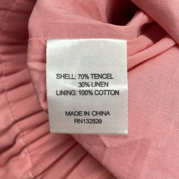 NWT Lovers & Friends Karina Linen Utility Elastic Waist Jumpsuit Pink XXS - Picture 8 of 8